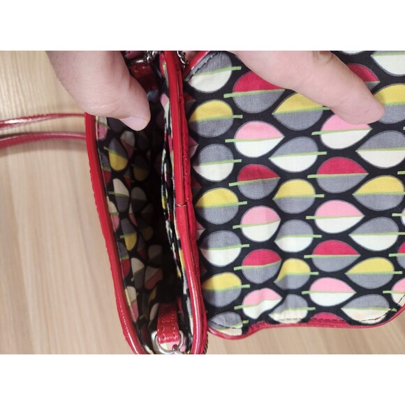 VERA BRADLEY CHAIN STRAP CROSSBODY Red‎  SMALL Bag Handbag - Picture 5 of 7